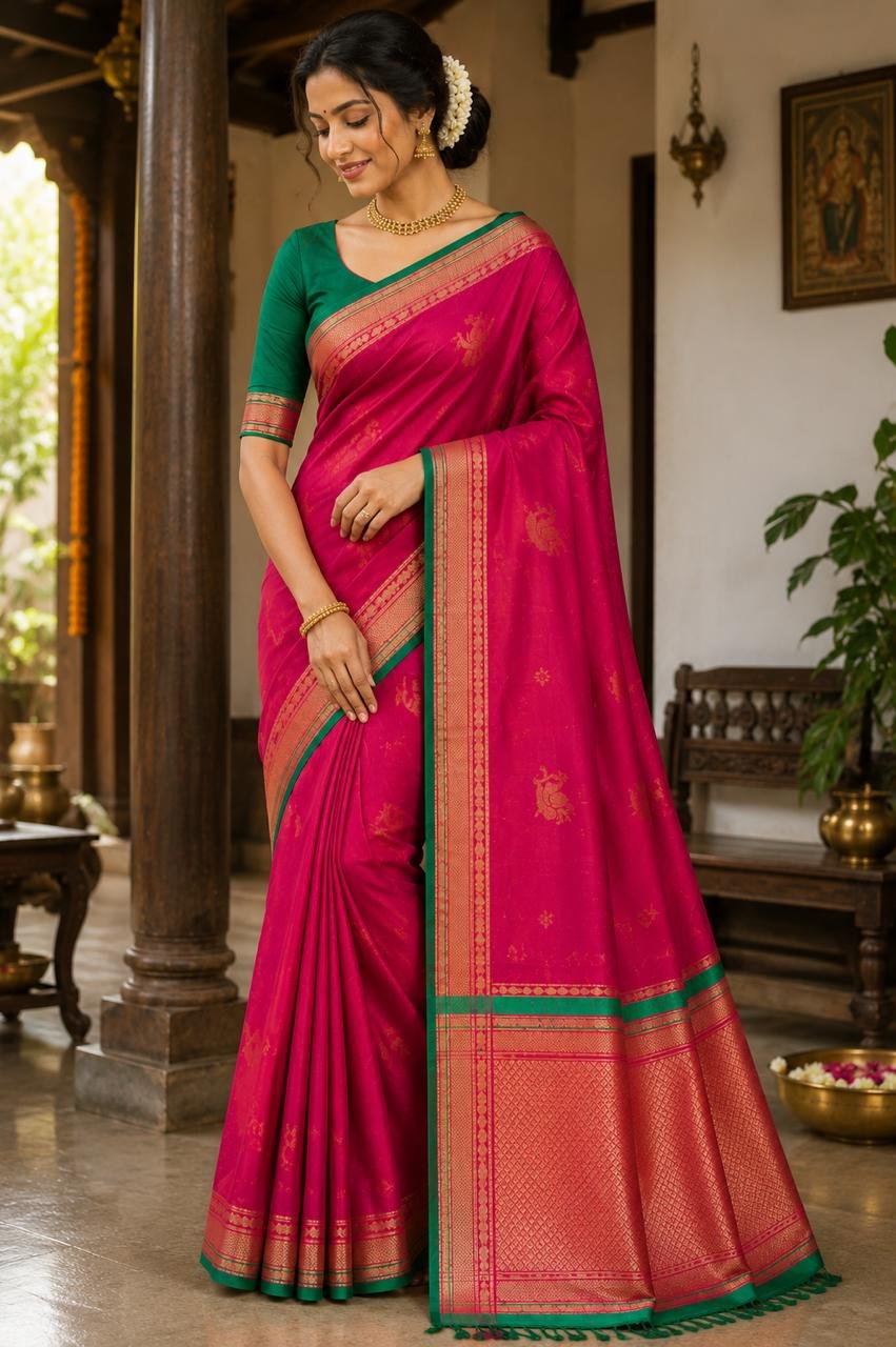 Cotton silk saree