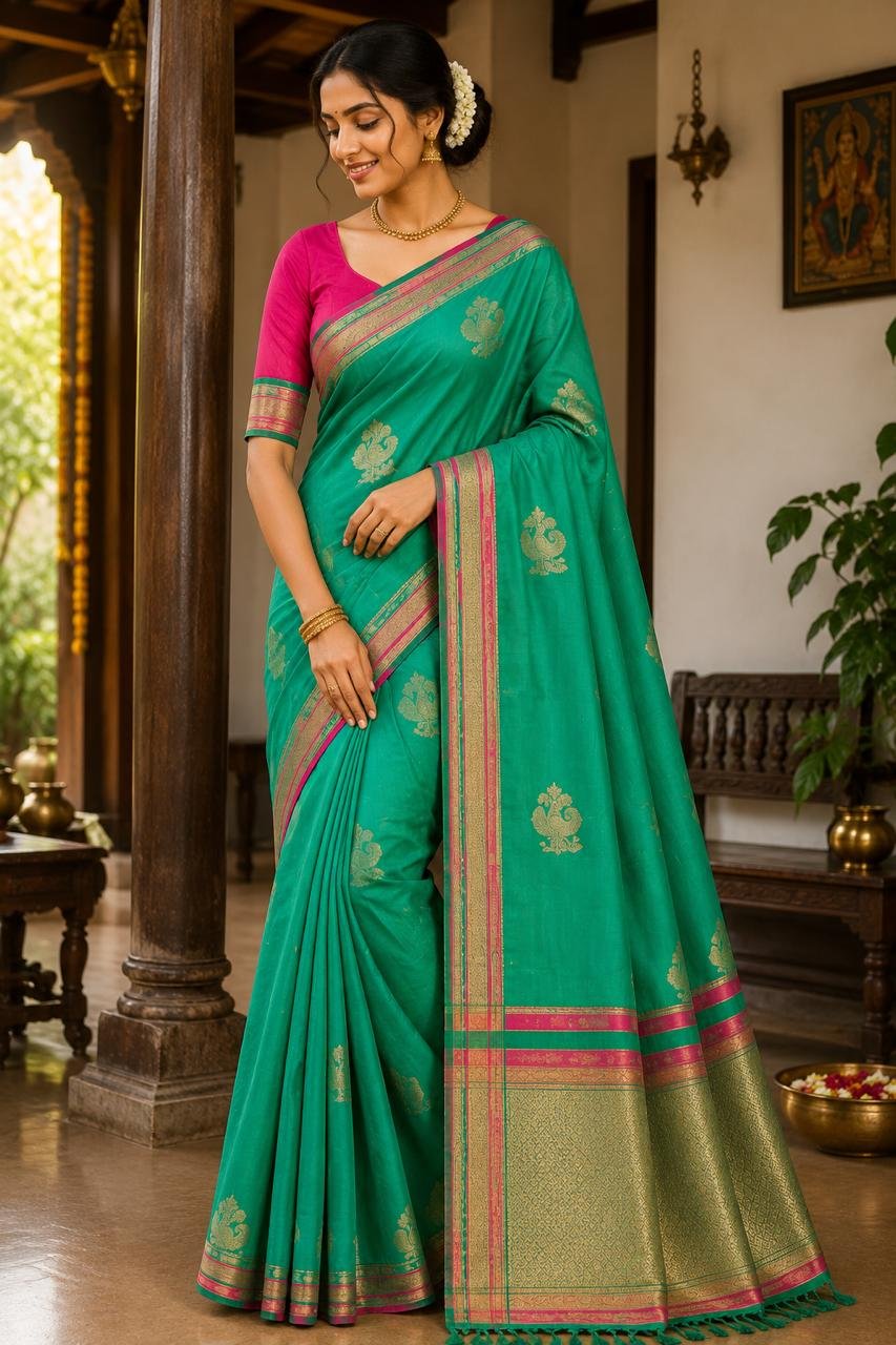 Cotton silk saree