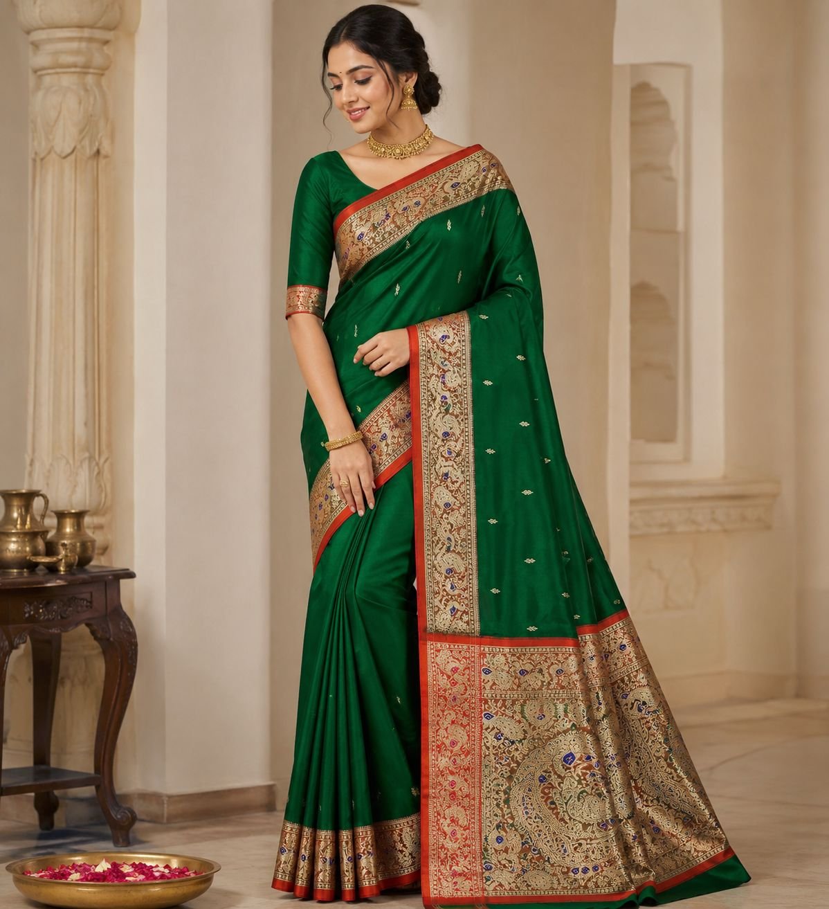 Peshwai silk saree